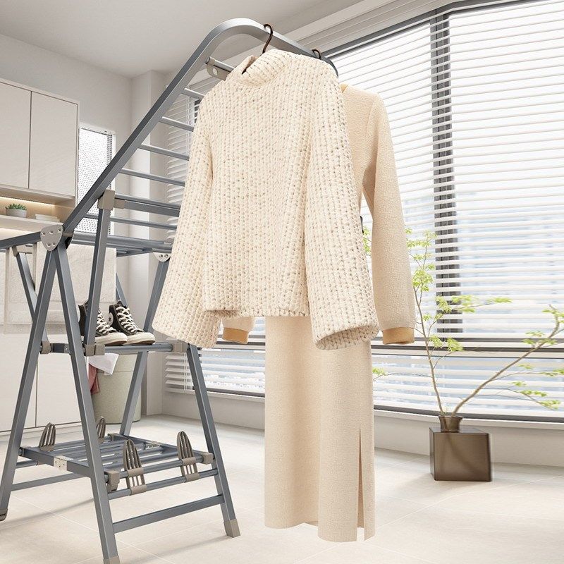 折叠晾衣架落地家用阳台晒衣架室内简易衣架多功能衣杆晒被子神器,淘宝优惠券,粉丝福利购,淘宝优惠卷