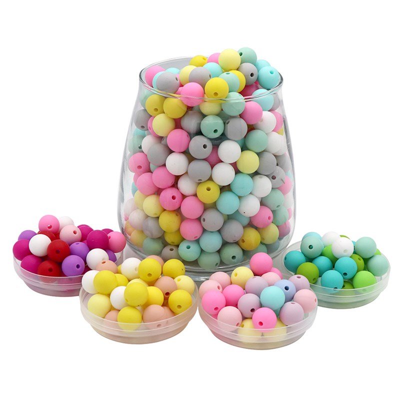 推荐BOBO.BOX HOT 9MM 20pcs Round Loose Silicone Beads For Si