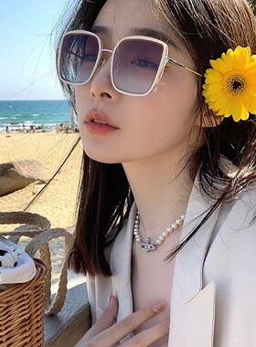 墨镜女2024年新款夏季防晒级感大框显脸小防紫外线强光太阳眼镜