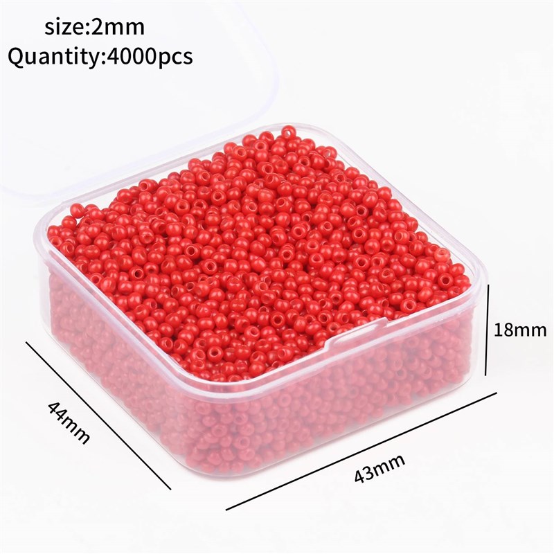 新品4000pcs/ox 2mm Charm Czech Glass Seed eads Round Spacer - 图1