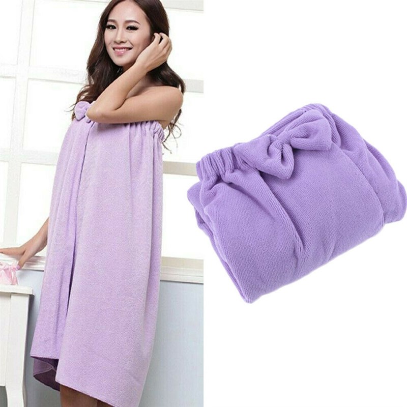 Quick Dry Bowknot Superfine Fiber Bath Towel Beach SPA Abso-图1