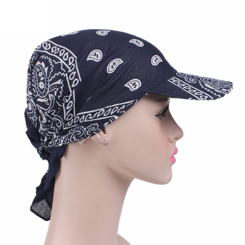 推荐Women's Panama Cotton Scarf Cap Fashion Female Square Pr - 图3