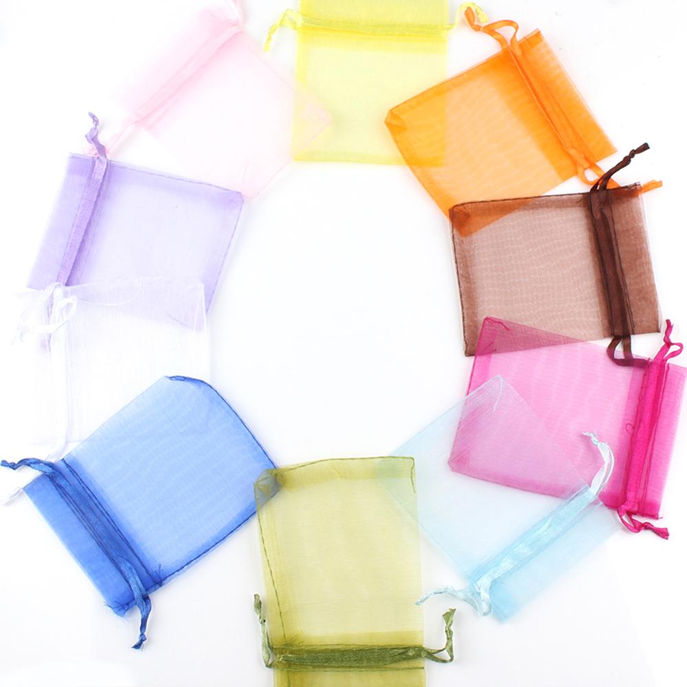 推荐50pcs 7x9 9x12 10x15 Organza Bags Jewelry Packaging Bags - 图0