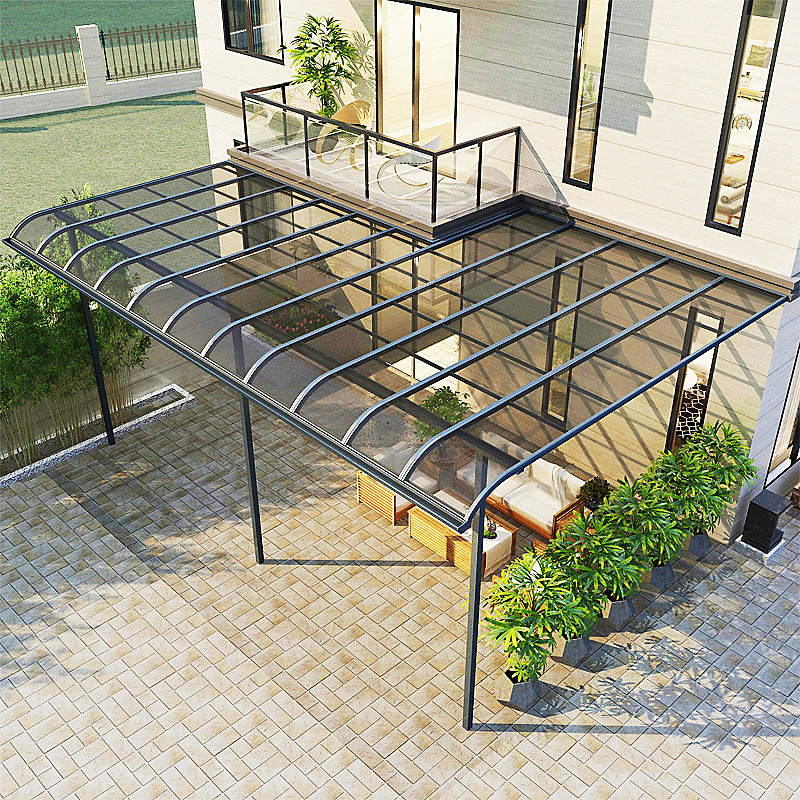 铝合金雨棚庭院户外防雨别墅遮阳棚阳光棚露台楼顶篷院子门头雨搭,淘宝优惠券,粉丝福利购,淘宝优惠卷