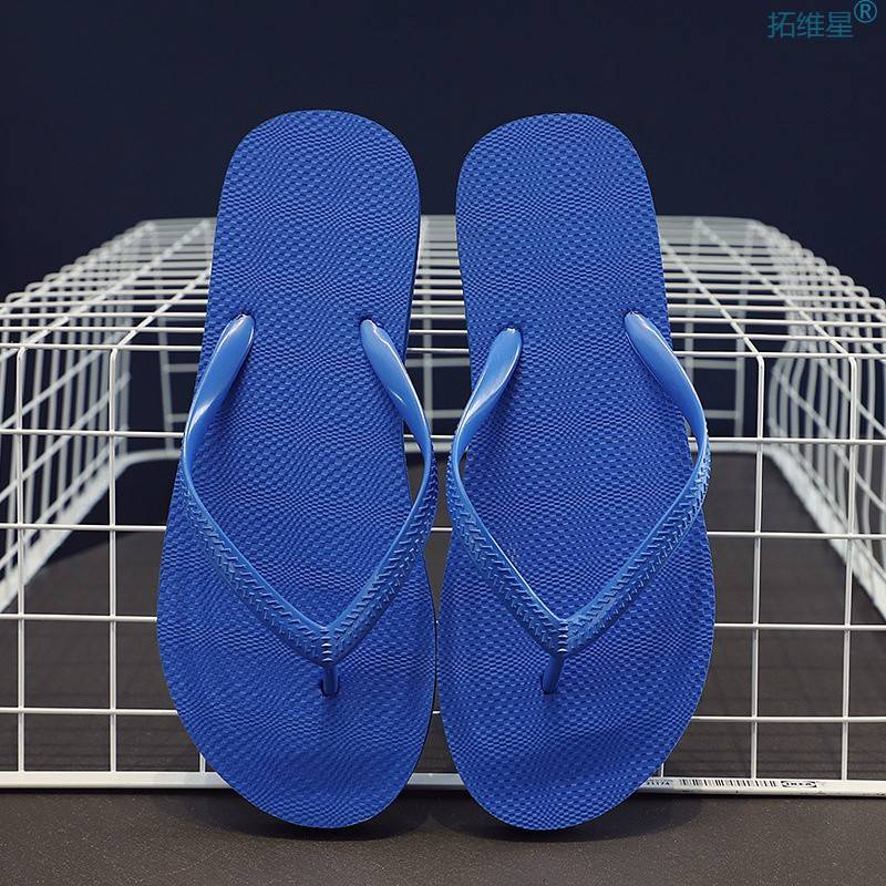 推荐Women Summer Beach Slippers Solid Color Non-slip Couple-图2