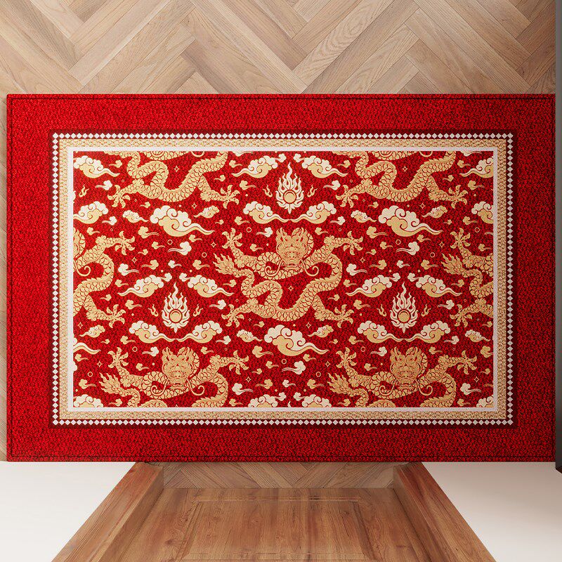龙年喜庆红色入户门地垫玄关大门进门脚垫除尘耐脏门垫可裁剪地毯,淘宝优惠券,粉丝福利购,淘宝优惠卷