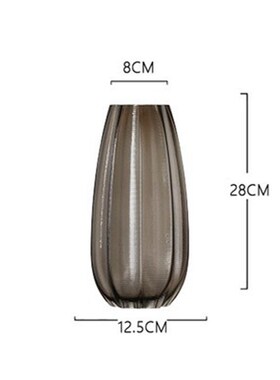 简约美式玻璃花瓶插花水养鲜花花C盆客厅玄关电视柜样板间摆件轻