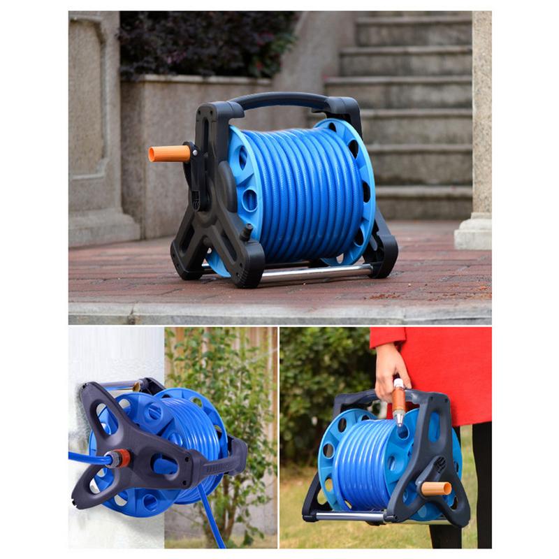 Garden Hose Reel HoldRr Hand Crank Hoses Reels eack WaZter P - 图2