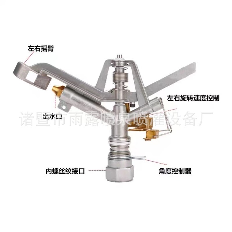 爆品产1寸DN25锌合金旋转式单喷嘴摇臂喷头金属可调控草坪园林品 - 图0