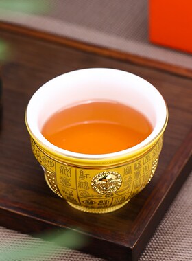 景泰蓝百福缸聚宝盆摆件招财老板办公室装饰品高档同心杯商务礼品