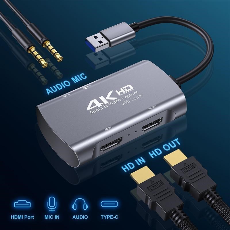 速发USB3.0 to Dual HDMI Video Capture Card 4K 1080P 60FPS PS - 图1