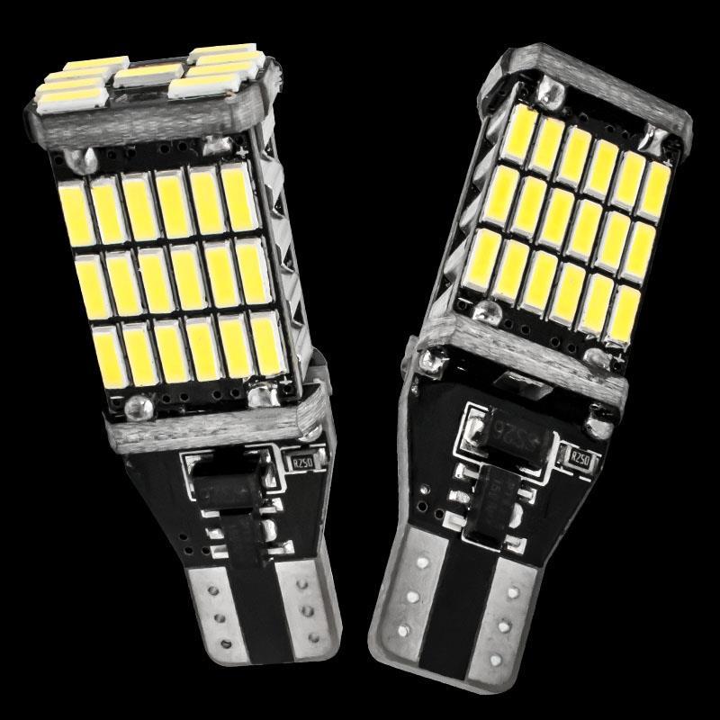 推荐2PCS T15 921 W16W 45 D 4014 LED Auto Additional Lamp CAN - 图0