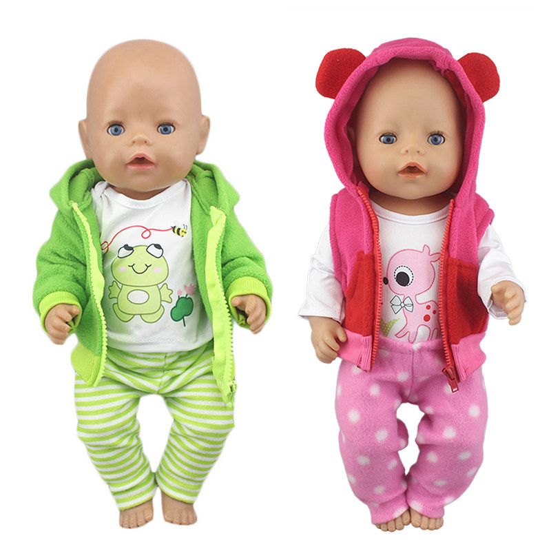 推荐2022 New Cute frog Suits Fit For 43cm Baby Doll 17 Inch-图0