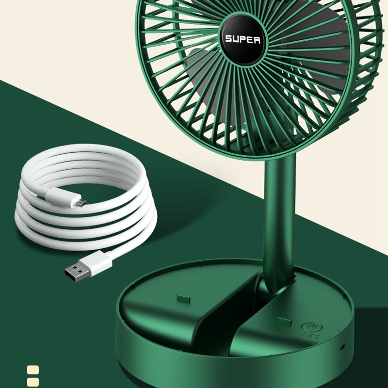 网红3 Speed Mute Electric Fan Office Desktop Household Folda - 图1