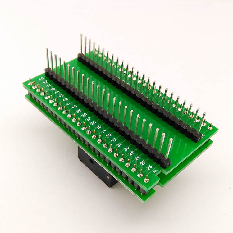 极速FN48芯片录座 0.4间距试座双翻盖弹片烧写座层板测双烧-图3