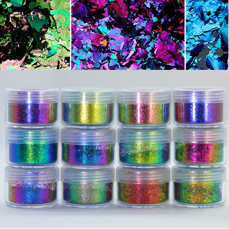 网红1 Jar AURORA Chrome Eyeshadow/Nail Art Flakes Multi Chro - 图0