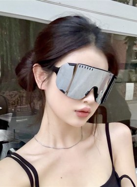 黑色大框骑行眼镜女骑车登山户外运动太阳眼镜男时尚遮阳防风沙镜