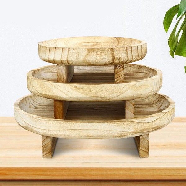 Wooden Stool Display Standx Wooden Plant Stand Plant Holder-图0