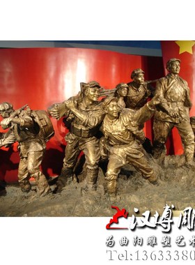 大型铸铜人物群雕玻璃钢雕塑革命主题雕塑广场公园林博物馆铜雕塑