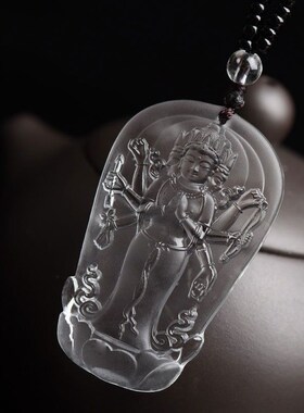 古法琉璃默利支天佛像菩萨观音菩萨男女摩利吊坠佛像项链饰品毛衣