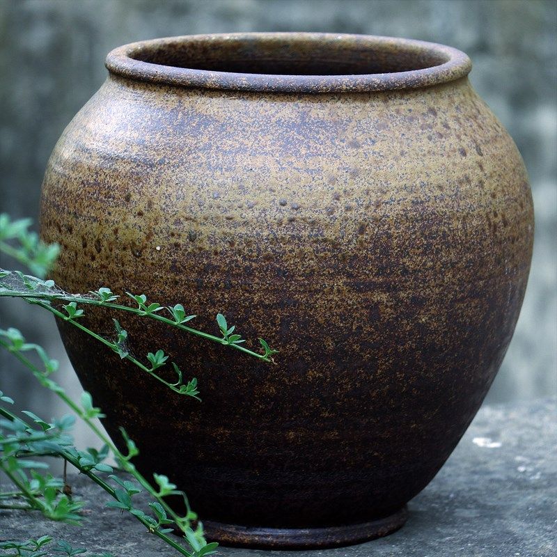 民宿酒店摆件旧坛子老物件粗陶罐流泉枫三角梅陶瓷花盆大号老桩盆,淘宝优惠券,粉丝福利购,淘宝优惠卷