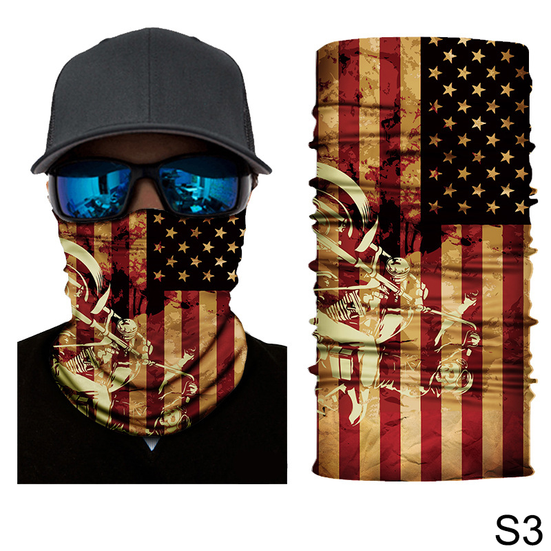 速发National Flag Bandana Men Scarf Cycling Face Mask Seamle - 图3