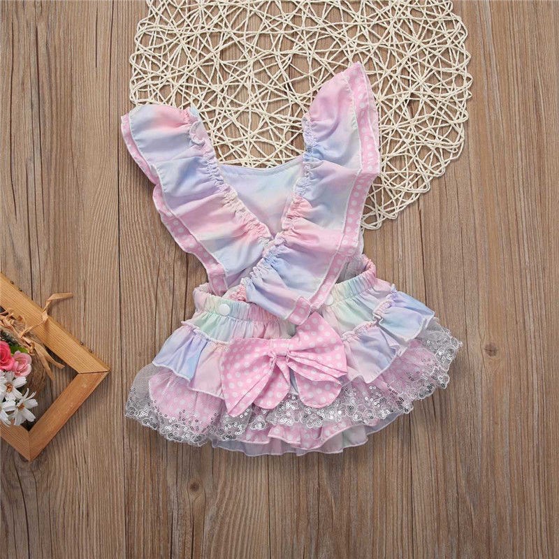 Floral Newborn Baby Girl Romper Sleeveless Jumpsuit Outfits - 图0