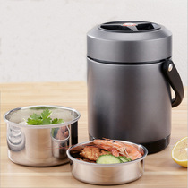304 stainless steel rice barrel double layer large capacity vacuum insulated lunch box stainless steel tippot