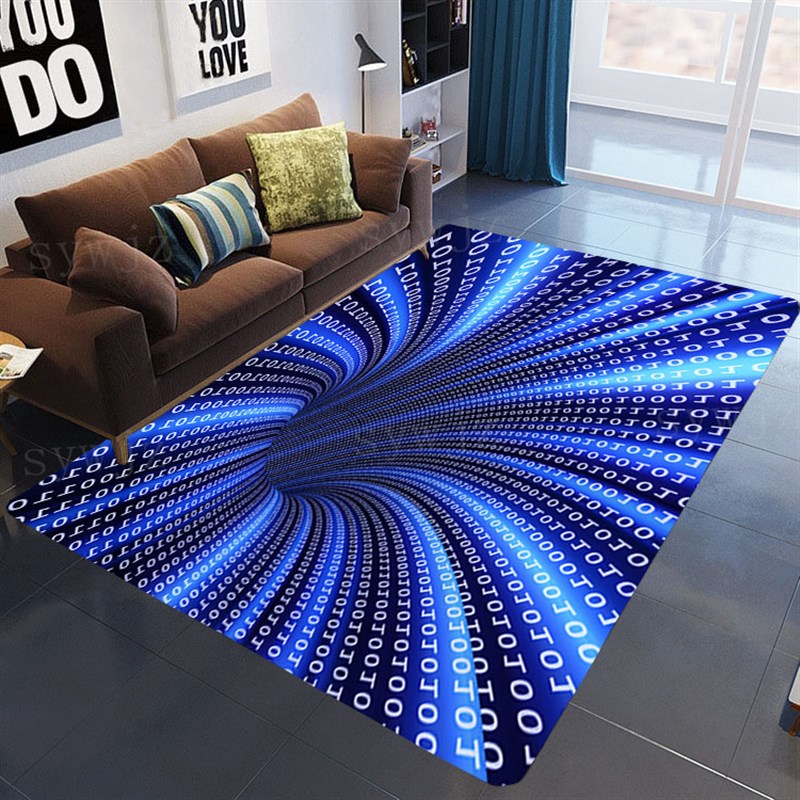 速发3D Vortex Illusion Carpet Entrance Door Floor Mat Abstra - 图2