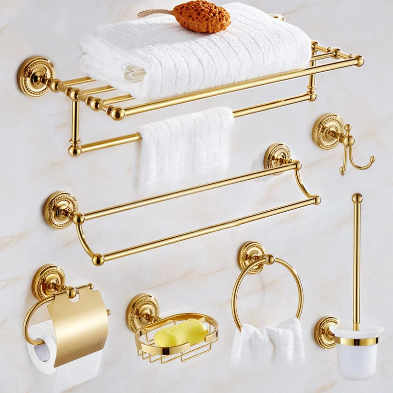 Bathroom Accessories Set Brass Go dlBath HardwarYe Sets - 图0