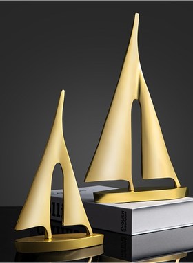 一帆风顺帆船家居酒柜电视柜装饰品高级感小众轻奢高档桌面摆现货