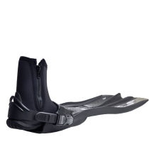 YONSUB long footbed k professional free diving frogs shoes deep diving adjustable snorkeling swim reloaded with black black