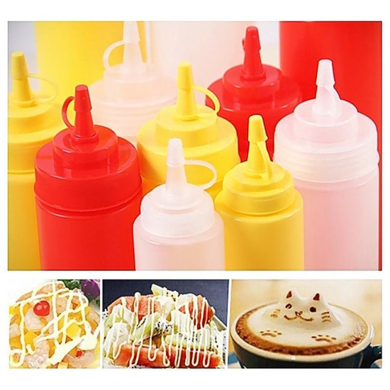 推荐1Pc 450ml 16OZ Squeeze Bottle Condiment Dispenser Ketchu - 图1