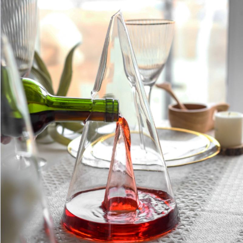 53l/750ml Pyramid Waterfal0 Red Wine PIourer Glass Decanter - 图2