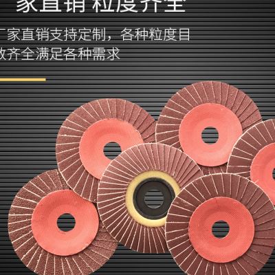 阳百叶片硬光花形百叶轮t软片10*016角磨机抛片片不锈钢打 - 图2