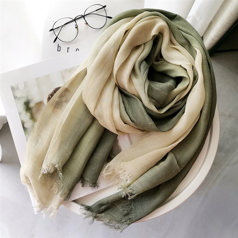 推荐Thin cotton and linen scarf, hanging dyed bamboo knot co - 图2