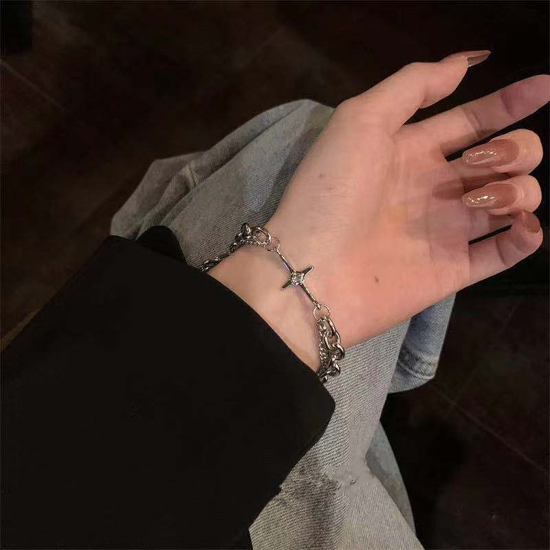 新品Girl accessories hip hop couple bracelet跨境嘻哈情侣手錬 - 图1