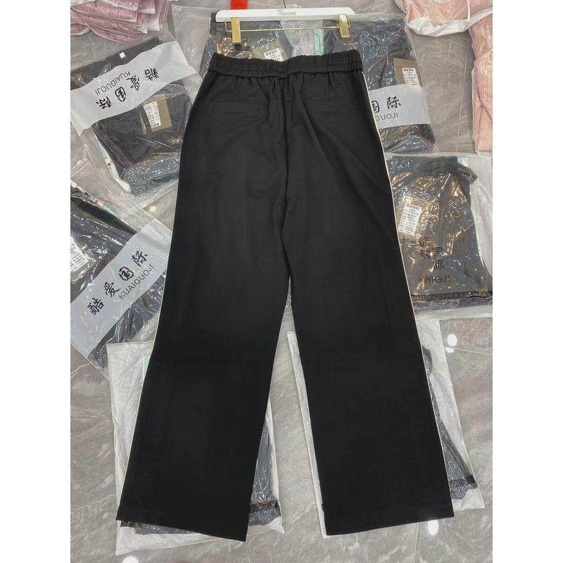 秋大码黑色侧条纹运动裤女2024高街直筒阔腿休闲长裤女酷爱80,淘宝优惠券,粉丝福利购,淘宝优惠卷