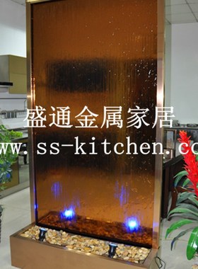 欧式客厅摆件 流水大摆件 家居装饰背景墙 招财风水帘屏风