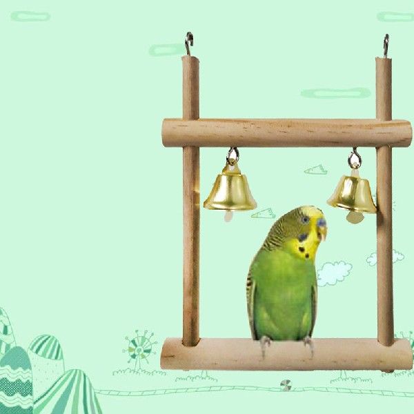 Pc  Pet Parrot Toy Woovd wirds Standing CheBing RacksTo - 图0