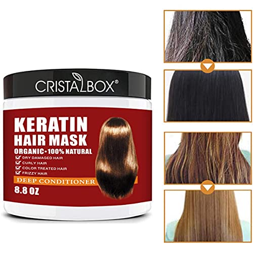 速发CRISTALBOX Keratin Hair Mask Deep Repair Damage Hair Roo - 图3