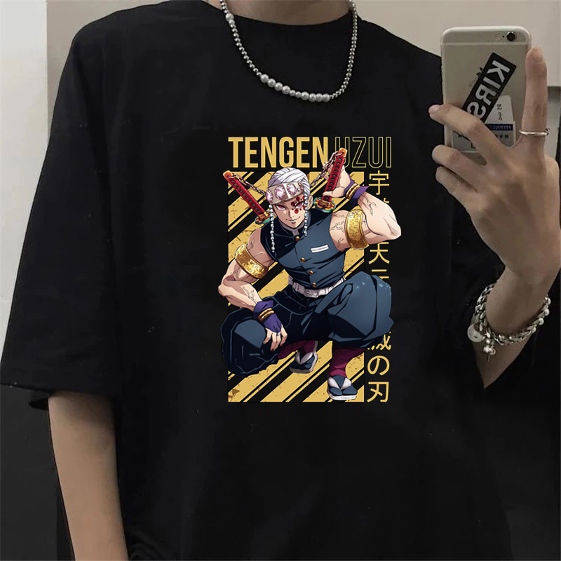 推荐Demon Slayer Rengoku T Shirt Men Kimetsu No Yaiba Tshirt - 图2