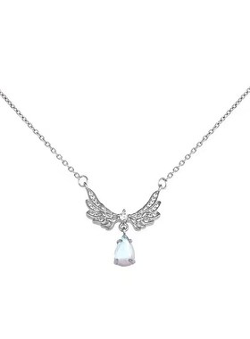 天使之泪翅膀吊坠项链镶钻个性锁骨链小众冷淡风温柔小众设计感