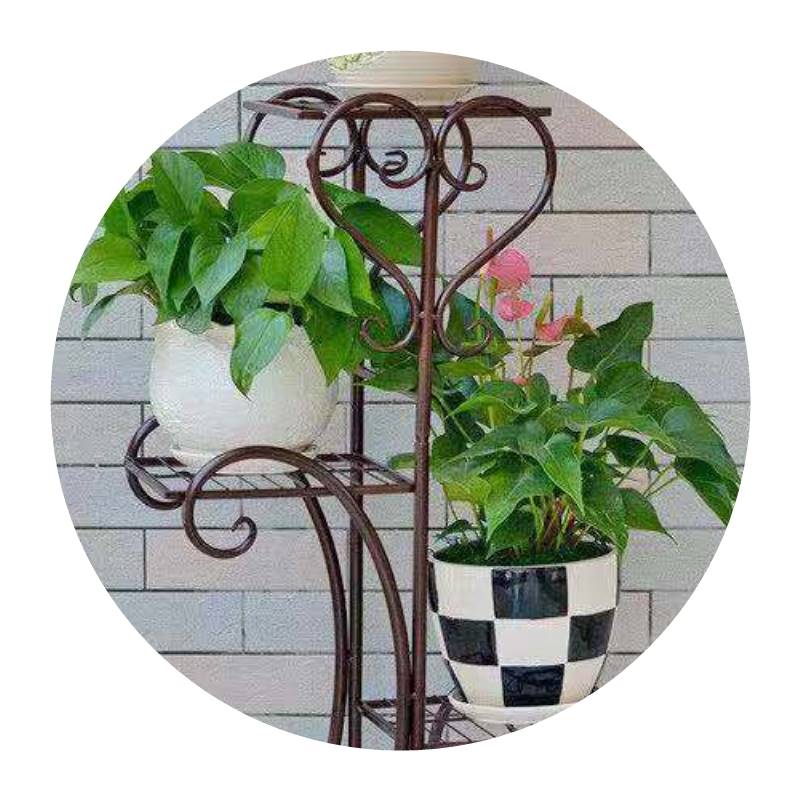 极速Family balcony flowerpot stand shelf green plant put rac-图0