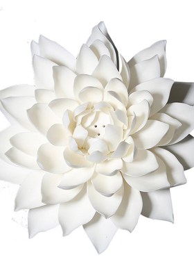 家居新中式陶瓷白色莲花摆件样板房间别墅书房茶室装饰工艺品