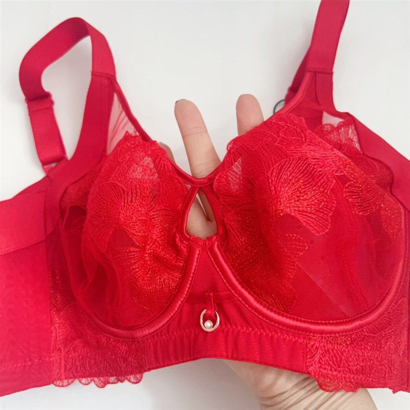 2024新款调整型文胸软圈超薄奶嘴兔耳朵水晶杯大胸显小收副乳内衣,淘宝优惠券,粉丝福利购,淘宝优惠卷