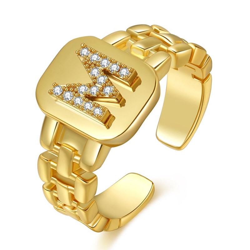 推荐Blogger Ring Letter Series Plating Gold Jewelry Watch Ba - 图3