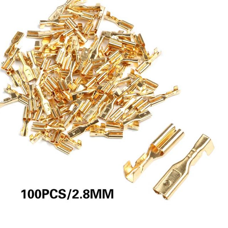 推荐100Pcs 2.8mm 4.8mm 6.3mm Female Crimp Terminal Connector - 图0