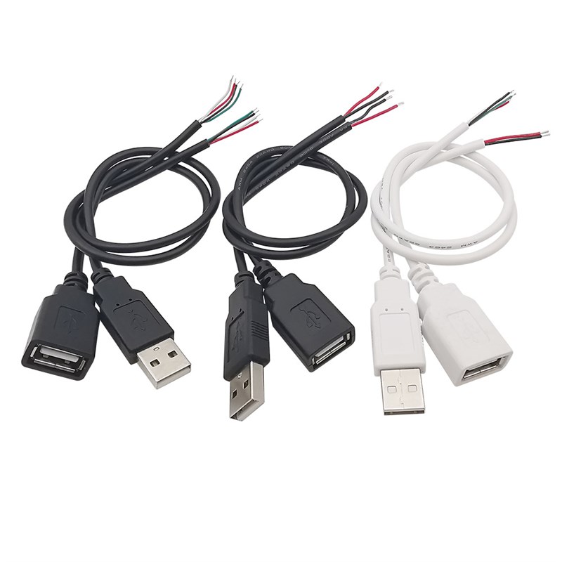 推荐0.3m/1m/2m 5V USB Power Supply Cable 2/4 Pin USB 2.0 Typ - 图0