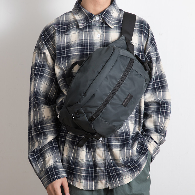 日系大容量男士胸包运动潮流斜挎包牛津布防水户外腰包个性骑行包,淘宝优惠券,粉丝福利购,淘宝优惠卷